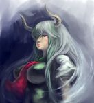 binayu breasts ex-keine horns impossible_clothes impossible_shirt kamishirasawa_keine large_breasts long_hair red_eyes shirt solo touhou 