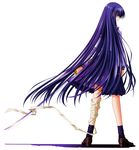  azuma_hazuki bandages carnelian highres long_hair purple_hair school_uniform solo sword very_long_hair weapon yami_to_boushi_to_hon_no_tabibito 
