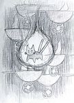  binayu cat greyscale kaenbyou_rin kaenbyou_rin_(cat) monochrome no_humans sketch solo touhou 