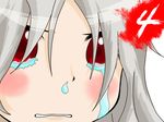  crying crying_with_eyes_open face grey_hair gununu left_4_dead mokuva parody red_eyes sad snot solo tears witch_(left4dead) 