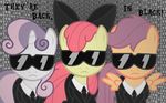  crossover equine eyewear female friendship_is_magic group herostrain hi_res horn horse mammal men_in_black my_little_pony pegasus pony scootaloo_(mlp) suit sunglasses sweetie_belle_(mlp) unicorn wings 