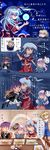  &gt;_&lt; 4koma :o ^_^ ^o^ alice_margatroid alice_margatroid_(pc-98) battle capelet chair chestnut_mouth closed_eyes comic dark dress evil_smile fighting_stance flying_spaghetti_monster food fork glowing hair_bobbles hair_ornament hata_no_kokoro highres hijiri_byakuren hug index_finger_raised jitome keikou_ryuudou looking_at_viewer looking_back mask motion_lines multiple_girls noodles open_mouth orb parted_lips partially_translated plate reading red_dress shaded_face shanghai_doll shinki short_sleeves silhouette sitting smile spinning table text_focus touhou touhou_(pc-98) translation_request 