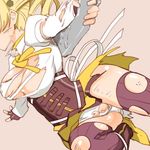  areolae black_legwear blonde_hair breasts drill_hair gun large_breasts long_hair lowres magical_musket mahou_shoujo_madoka_magica panties pussy shinama skirt solo thighhighs tomoe_mami torn_clothes torn_panties twin_drills twintails underwear weapon white_panties 