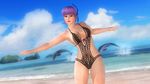  1girl 3d ayane ayane_(doa) beach bikini breasts dead_or_alive dead_or_alive_5 dolphin large_breasts ocean official_art solo swimsuit tecmo water 