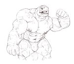  2014 abs anthro biceps big_muscles claws clothing dinosaur fangs looking_at_viewer male muscles nipples open_mouth pecs piercing pose reptile scales scalie solo standing taoren theropod tyrannosaurus_rex underwear vein 