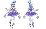  alternate_form ballerina bare_shoulders blue_eyes blue_hair blue_skirt cure_princess dress dual_persona full_body hair_bun happinesscharge_precure! long_hair magical_girl multiple_girls official_art pantyhose precure satou_masayuki sherbet_ballet shirayuki_hime shoes skirt smile strapless strapless_dress transparent_background twintails white_legwear wrist_cuffs 