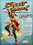  braid brown_hair character_profile chinese_clothes english fighting_stance hair_ornament hairclip highres kung_fu liling older pantyhose robert_porter shoes sneakers socks_over_pantyhose solo street_fighter street_fighter_iii_(series) twin_braids 