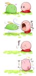  comic copy_ability crossover eating gen_3_pokemon gulpin inhaling kirby kirby_(series) no_humans o3o pokemon pokemon_(creature) pupipo! silent_comic 