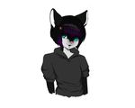  ambiguous_gender black_fur blue_eyes cat cute cyan feline femine fur girly hairclip hydra hydradeldiablo invalid_color male mammal skull smile xhydra 