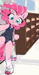  anthro anthrofied blue_eyes equine female friendship_is_magic fur hair happy horse inside looking_at_viewer mammal mariponihoney my_little_pony pink_fur pink_hair pinkie_pie_(mlp) pony shoes smile socks solo swimsuit 