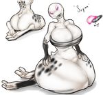  anthro back_turned big_breasts big_thighs breasts butt female frog heartman98 looking_at_viewer purple_eyes solo tongue wide wide_hips 