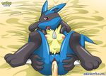  bed blue_fur breasts butt butt_grab disembodied_penis erection female first_person_view fur humanoid_penis looking_at_viewer lucario lying male nintendo nude on_back palcomix penetration penis pok&#233;mon pok&eacute;mon pokepornlive pussy sex spread_legs spreading straight vaginal vaginal_penetration video_games 
