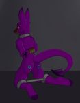  anthro anus bdsm blush bondage bound breasts darkling female fur purple_fur pussy renashe solo yellow_eyes 