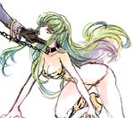  all_fours animal_print bdsm bondage bound c.c. chain code_geass collar cosplay creayus green_hair horns leash leash_pull long_hair lum lum_(cosplay) open_mouth slave tiger_print tongue urusei_yatsura zero_(code_geass) 