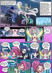  clothed clothing comic dialog english_text female fluttershy_(mlp) friendship_is_magic hair hat hood human humanized male mammal mauroz multi-colored_hair my_little_pony pinkie_pie_(mlp) princess_celestia_(mlp) princess_luna_(mlp) rarity_(mlp) shadowbolts_(mlp) text transformation twilight_sparkle_(mlp) 