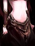  absurdres beancurd black_background close-up highres league_of_legends long_hair long_skirt midriff morgana navel purple_hair simple_background skirt solo 