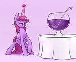  berry_punch_(mlp) bowl cutie_mark drunk equine female feral friendship_is_magic fruit hair hat horse ladle liquid mammal my_little_pony party_hat pink_hair pony punch punch_bowl purple_eyes solo standing table underpable 