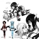 2girls all_fours android bad_id bad_pixiv_id black_hair black_legwear blush character_name gloves gun heavy_breathing holding_head ladic legs leotard long_hair looking_at_another lying monochrome multiple_girls multiple_monochrome on_back original pinned polar_opposites rifle robot_ears robot_joints saliva saliva_trail shoes simple_background spot_color straddling strap submachine_gun tears thighhighs translation_request weapon white_background white_hair white_legwear yuri 