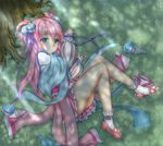  bad_id bad_pixiv_id blue_eyes dappled_sunlight highres long_hair pink_hair sengoku_koihime solo sunlight tenyoshi_(briansept) 