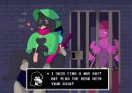  &lt;3 absurd_res angry anthro blush deltarune duo ejaculation eyewear fur glasses hair hi_res holding_(disambiguation) kris_(deltarune) male male/male panting penis prison ralsei sexual_icecream smile susie_(deltarune) toby_fox tongue video_games weapon 