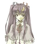  alternate_hairstyle bad_id bad_pixiv_id capelet crescent crescent_hair_ornament expressionless hair_ornament long_hair lowres no_hat no_headwear oekaki patchouli_knowledge purple_hair sengoku_aky solo touhou twintails upper_body 
