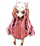  animal_hat bad_id bad_pixiv_id blue_eyes cat_hat hat long_hair megurine_luka megurine_luka_(toeto) pink_hair solo the_starry_skies toeto_(vocaloid) very_long_hair vocaloid 