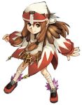 artist_request brown_eyes brown_hair clavat dress final_fantasy final_fantasy_crystal_chronicles hat long_hair smile solo white_mage 