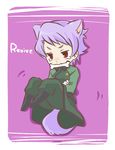  animal_ears bad_id bad_pixiv_id bone dog_ears gundam gundam_00 innovator male_focus nori_senbei purple_hair red_eyes revive_revival solo 