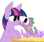  cute dragon duo egg equine female feral friendship_is_magic fur hair horn horse karpet-shark male mammal my_little_pony plain_background pony purple_fur reptile scalie simple_background spike_(mlp) twilight_sparkle_(mlp) two_tone_hair unicorn white_background young 