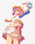  dress hat jakuzure_nonon kill_la_kill mooopl pink_eyes pink_hair shako_cap sidelocks solo winged_hat wrist_cuffs 