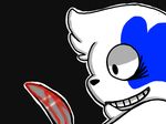  blood blue_fur creepy darkness fur invalid_color knife nintendo pok&#233;mon pok&eacute;mon shiny_pok&#233;mon smile video_games white_fur zangoose 