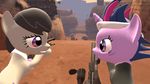  black_hair bow_tie cgi duo equine female feral friendship_is_magic fur grey_fur hair horn horse mammal my_little_pony octavia_(mlp) pony purple_eyes purple_fur purple_hair silver_spark sniper source_filmmaker spy twilight_sparkle_(mlp) unicorn weapon widescreen 