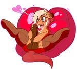  &lt;3 animal_genitalia anthro arnachy balls blonde_hair blue_eyes blush brown_fur cum cum_string cumshot dickgirl equine fur hair horse horsecock intersex legwear mammal masturbation my_little_pony orgasm original_character penis pony solo spread_legs spreading stockings tongue tongue_out 