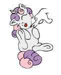  animated cub disembodied_hand equine female feral flat_colors friendship_is_magic fur hair happy horn horse mammal my_little_pony plain_background pony smile sweetie_belle_(mlp) tickling unicorn white_background white_fur yooyfull young 