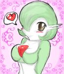  breasts brown_eyes female gardevoir hear nintendo no_nipples pok&#233;mon pok&eacute;mon pyrodomo video_games 