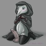  dildo female kneeling lil&#039;_shock lil'_shock plague_doctor pussy scp-049 scp_foundation sex_toy unknown_species young 