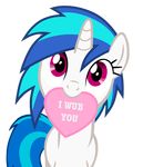  &lt;3 alpha_channel english_text equine female feral friendship_is_magic fur hair holidays horn horse looking_at_viewer mammal mouth_hold my_little_pony plain_background pony purple_eyes solo stealth1546 text transparent_background two_tone_hair unicorn valentine&#039;s_day valentine's_day vector vinyl_scratch_(mlp) white_fur 