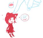  2girl 2girls animal_ears cape chibi fingers hand hands multiple_girls nail_polish ruby_rose rwby short_hair tail tiny weiss_schnee xxaureliaxx 