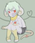  bandage big_ears male mammal marc marcell miri mouse red_eyes rodent scarf spots young 