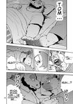  anthro bear beard blush chubby comic dialog ena_(kumagaya) english_text facial_hair gay greyscale hyena japanese_text kumagaya_shin male mammal mechanic monochrome overweight text tom_(kumagaya) translated 