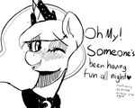  crown dialog equine female friendship_is_magic horse love_heart mammal mewball monochrome my_little_pony one_eye_closed pony princess_luna_(mlp) royalty solo suggestive text tiara wink 