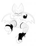  anthro areola bat big_breasts breasts erect_nipples female looking_at_viewer mammal monochrome navel nipples nude pussy ravnic rouge_the_bat sega smile solo sonic_(series) 