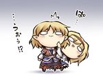  2girls alice_margatroid arm_warmers blonde_hair blush cheek_poking chibi mizuhashi_parsee multiple_girls nekoguruma o_o paru_paru pointy_ears poking scarf short_hair touhou 