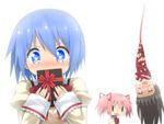  :d akemi_homura bad_id bad_pixiv_id black_hair blue_eyes blue_hair blush bound box chocolate chocolate_covered gift gift_box hair_ornament hair_ribbon hairclip haribote_(tarao) kaname_madoka long_hair mahou_shoujo_madoka_magica miki_sayaka multiple_girls open_mouth pink_hair ribbon school_uniform short_hair short_twintails smile tied_up twintails valentine |_| 