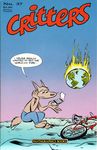  bicycle canine chin_on_hand comic cover crater critters_(comic_book) earth english_text fire invalid_tag mammal matches mike_kazaleh mike_kazeleh moon sitting text topless 
