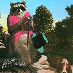 album_cover anthro canine cover dog feral grass hat leaves looking_at_viewer mammal raccoon sitting tree unknown_artist vest walking_stick 