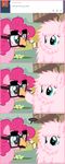  blue_eyes duo english_text equine female fluffle_puff fluffy friendship_is_magic fur hair horse mammal mixermike622 my_little_pony outside pink_fur pink_hair pinkie_pie_(mlp) pony text tumblr 