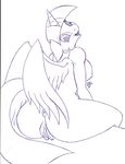 anthro anthrofied anus black_and_white breasts butt equine female friendship_is_magic hair horn horse mammal monochrome my_little_pony nipples open_mouth plump_labia pony pussy sitting sketch smile solo suirano twilight_sparkle_(mlp) winged_unicorn wings 