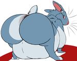  all_fours anthro anus big_belly big_breasts big_butt breasts butt female huge_breasts hyper hyper_pregnancy lagomorph looking_back mammal nude pregnant rabbit riis solo 