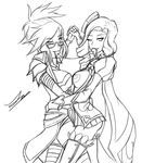  2girls ashe ashe_(league_of_legends) league_of_legends multiple_girls shauna_vayne vayne 